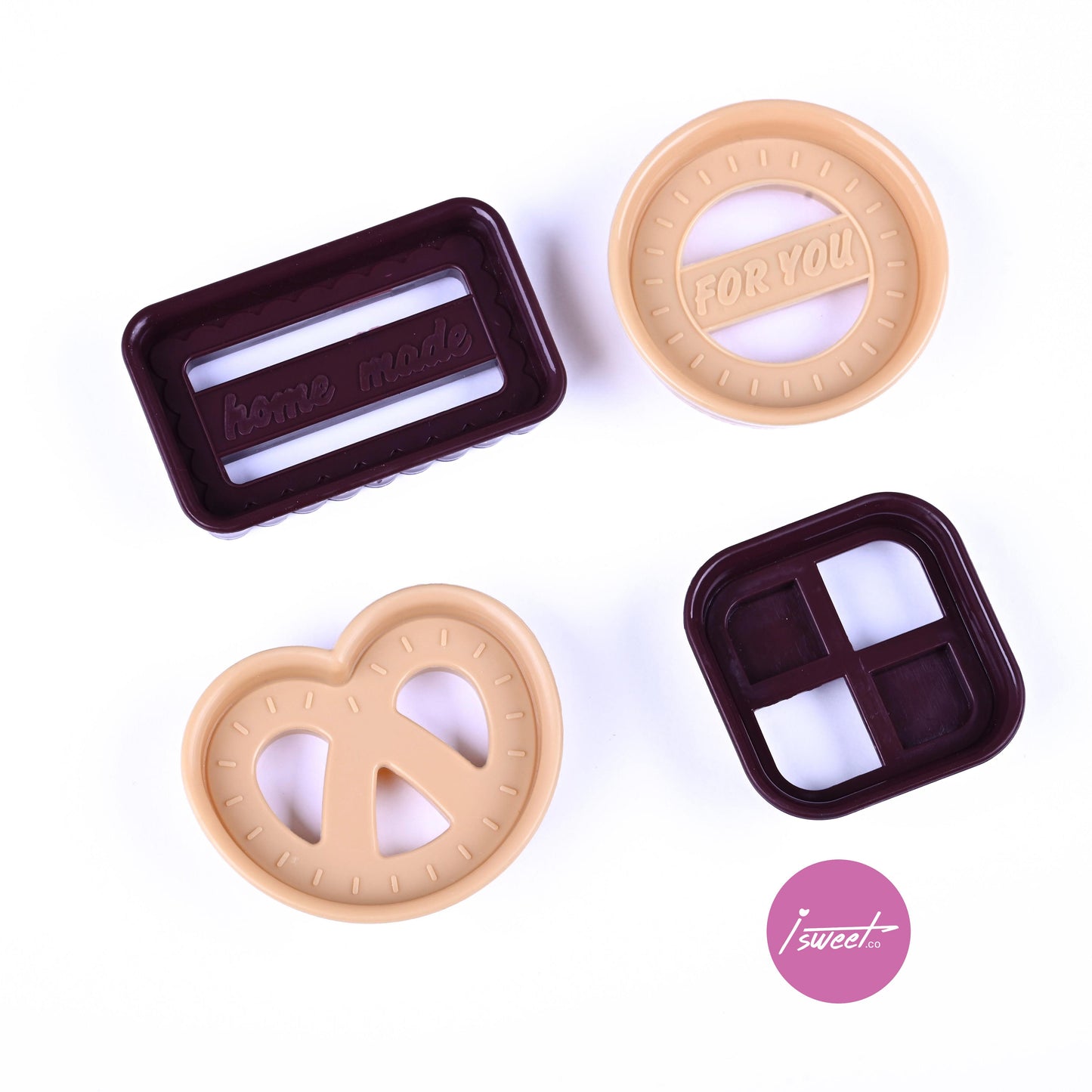 multi-shape plastic cookie cutters set